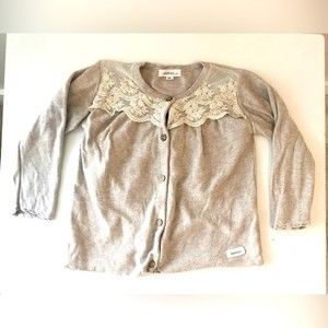 Swedish Brand Newbie By Kappahl Sz 3 Yrs Lace Details Cardigan Knit Sweater